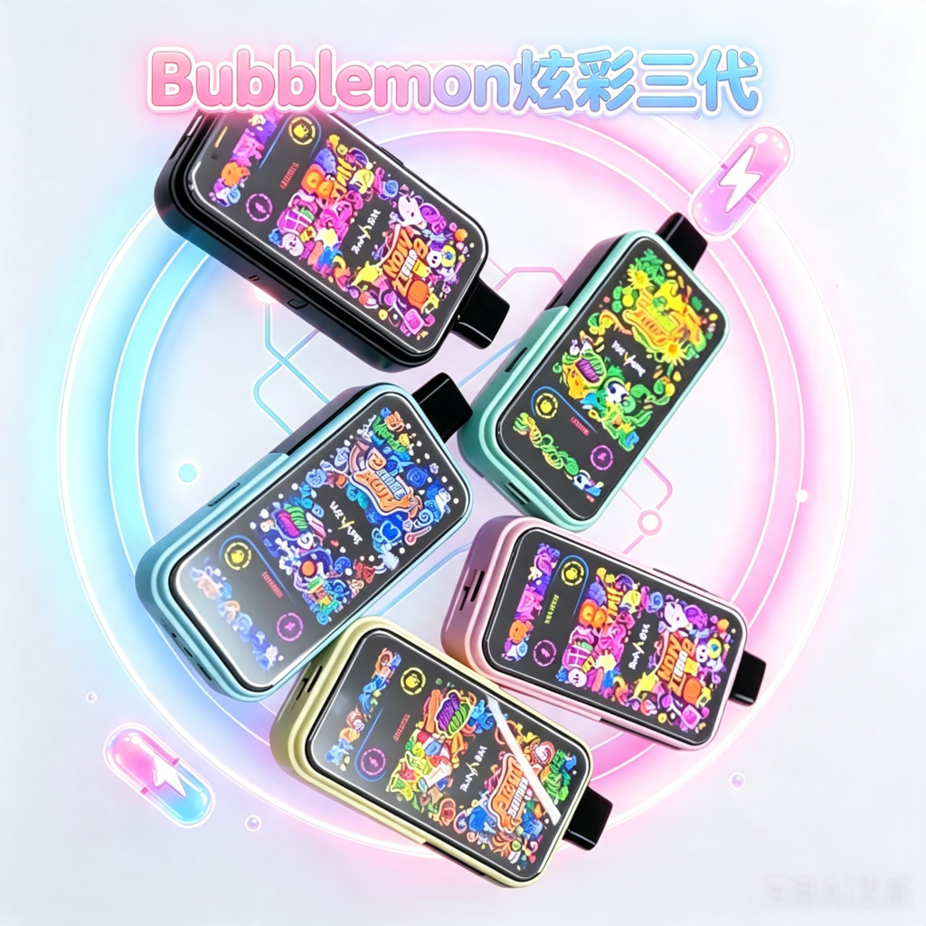 Bubblemon炫彩三代Graffiti-C镜面款 大容量可充雾化设备 全屏彩屏四档调压Type-C快充潮玩涂鸦机身