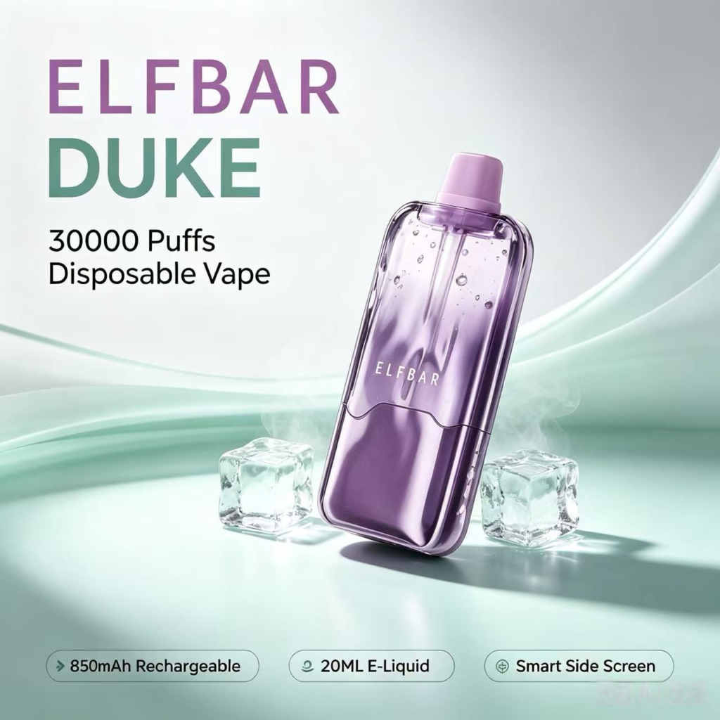 ELFBAR DUKE MENU 30K|20ml超大煙油倉 多檔可調功率 多級冰感調節 全新Mesh霧化芯 850mAh可充電大電池 https://hkcandyvape.com/ 2 ELFBAR DUKE MENU 30K 20ml超大油倉