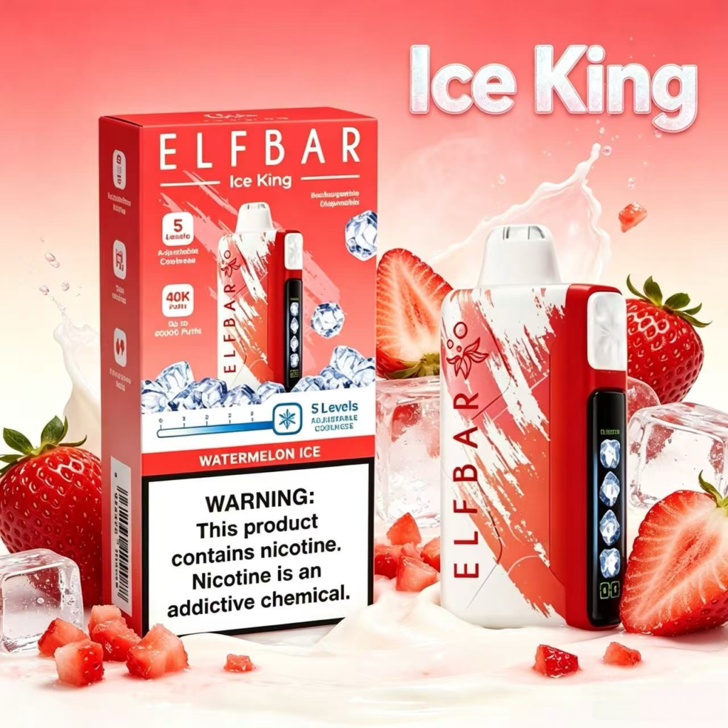 王嘉尔同款 一次性電子烟ELFBAR Ice King 30000 Puffs|5段可調冰感一次性霧化設備 2 ELFBAR Ice King 30000 Puffs 可調冰感霧化器