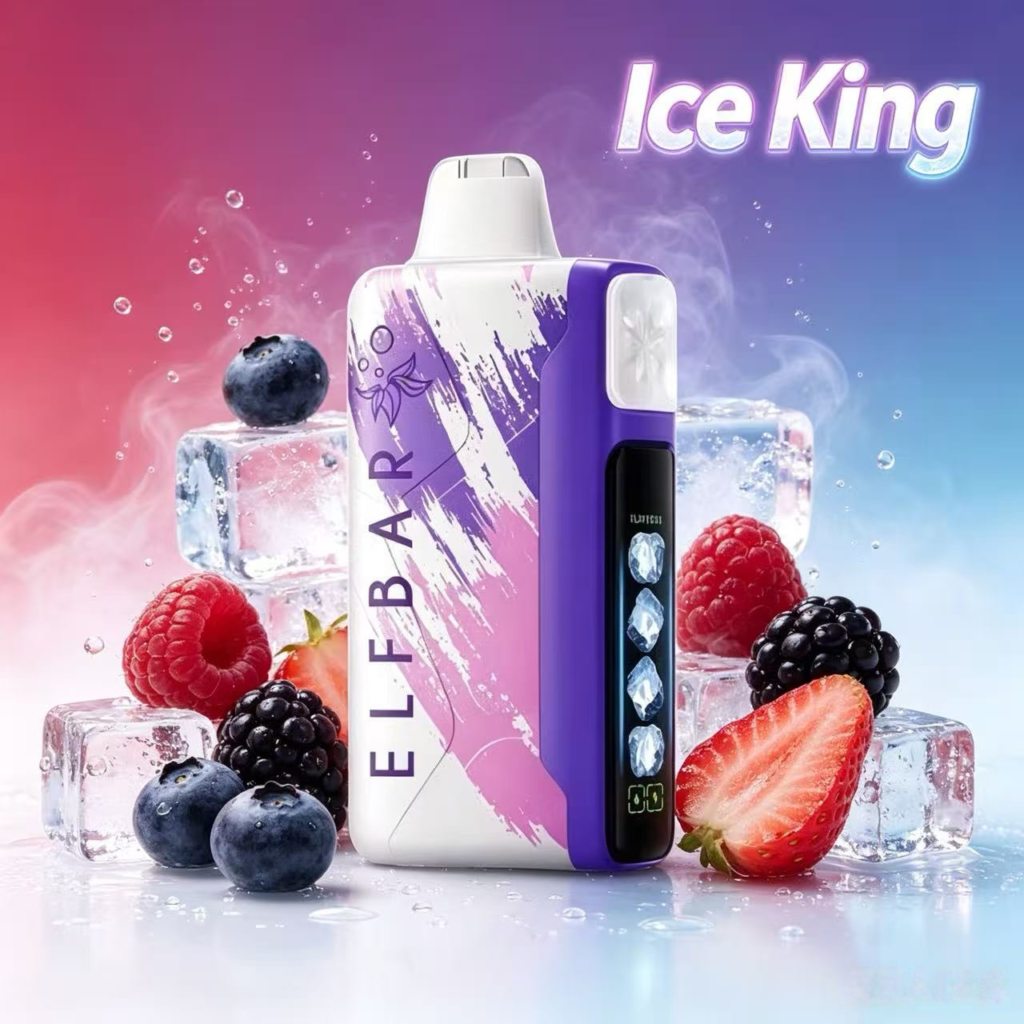 王嘉尔同款 一次性電子烟ELFBAR Ice King 30000 Puffs|5段可調冰感一次性霧化設備 3 ELFBAR Ice King 透明可視油倉設計