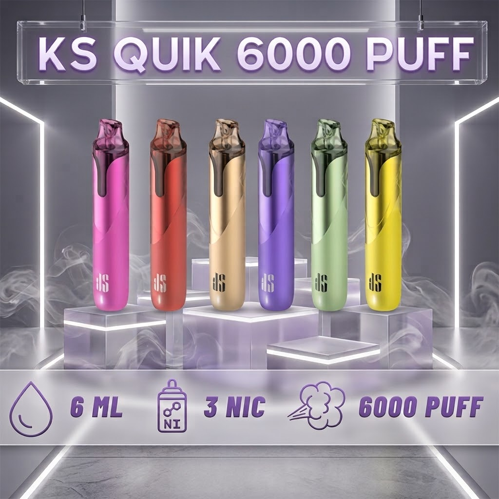 KS Quik 6000 Puffs 徹底評測:口感、獨家技術與 2026 年最全口味挑選指南 2 KS QUIK 6000 Puffs ceraKoil陶瓷線圈