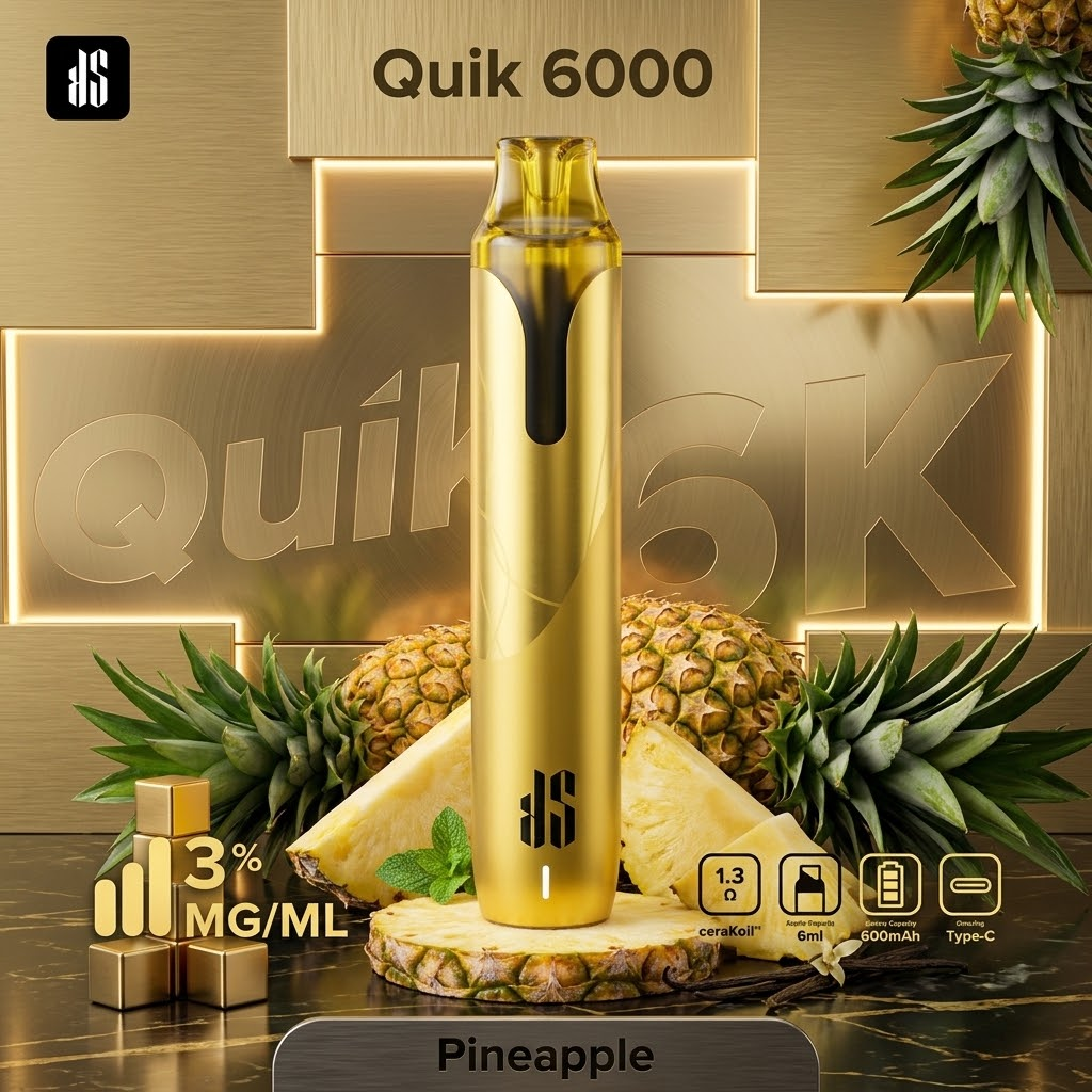 KS Quik 6000 Puffs 徹底評測:口感、獨家技術與 2026 年最全口味挑選指南 3 KS QUIK 6000 Puffs 可充電一次性電子煙