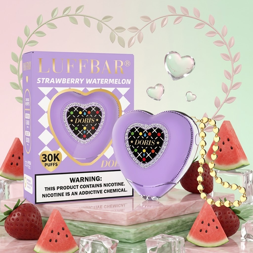 Luffbar Doris 30000口評測:超大容量心形電子菸終極指南 2 Luffbar Doris 30000口 愛心鑽石彩屏